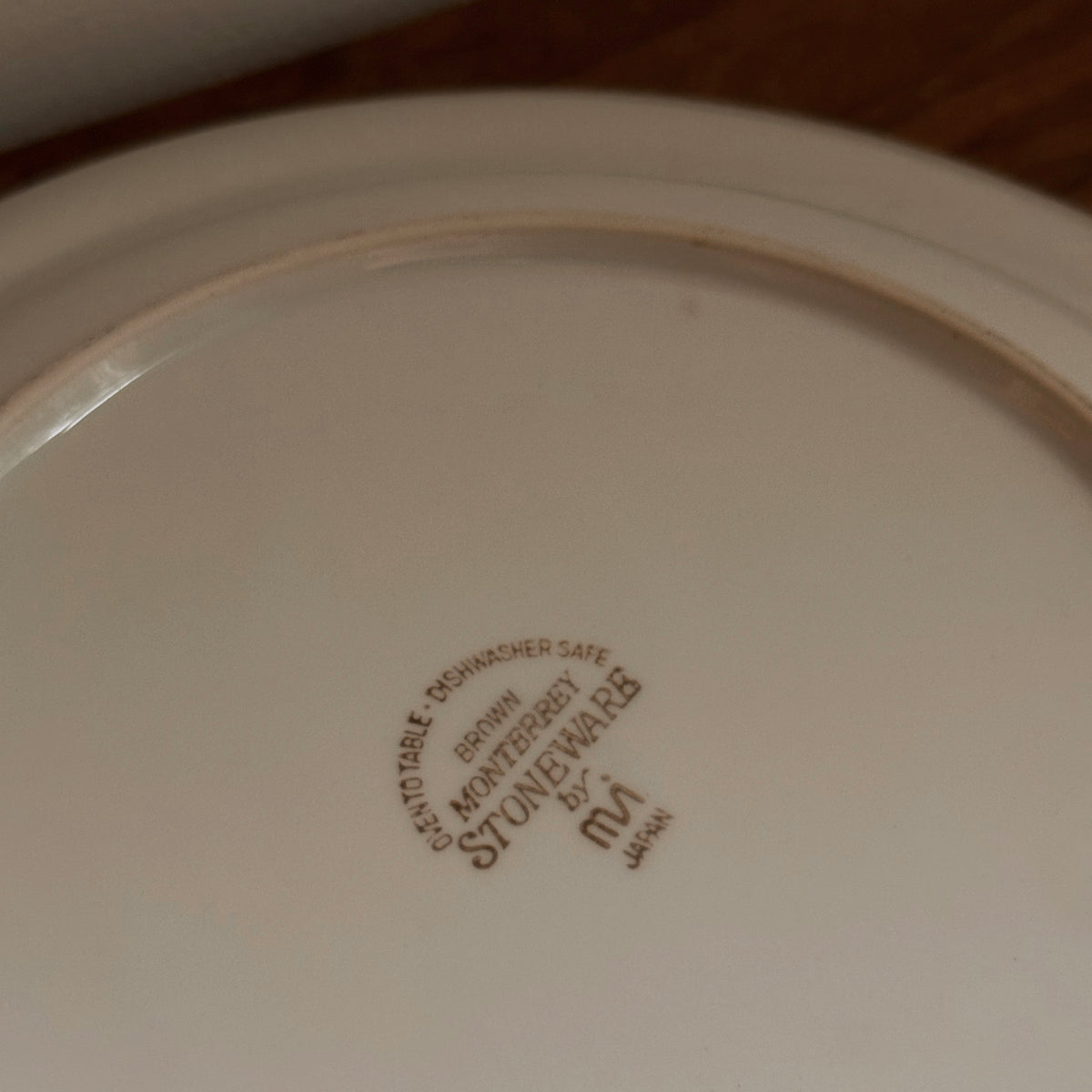 Brown Monterrey Floral Stoneware Plate | Vintage