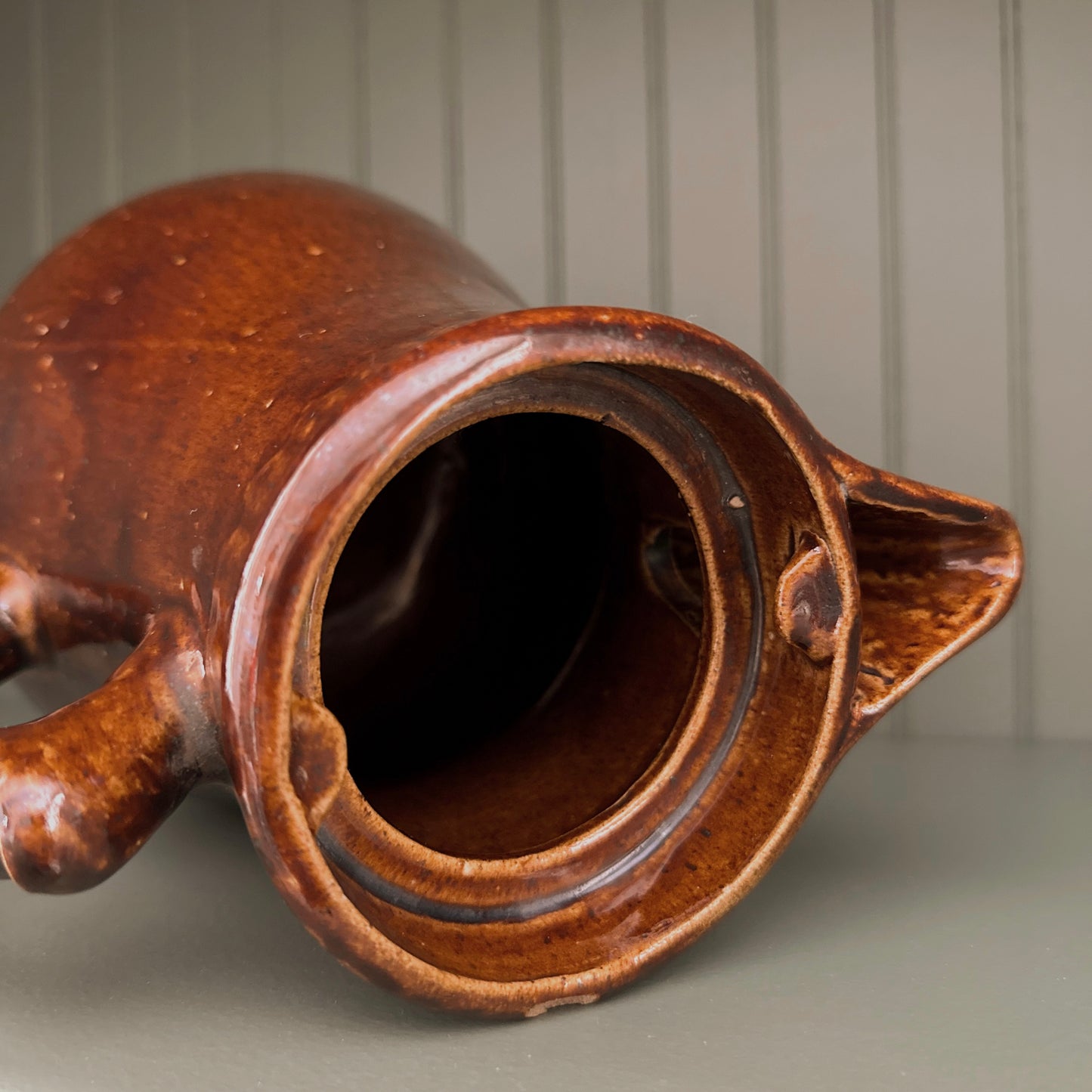 Brown Glazed Utility Pitcher