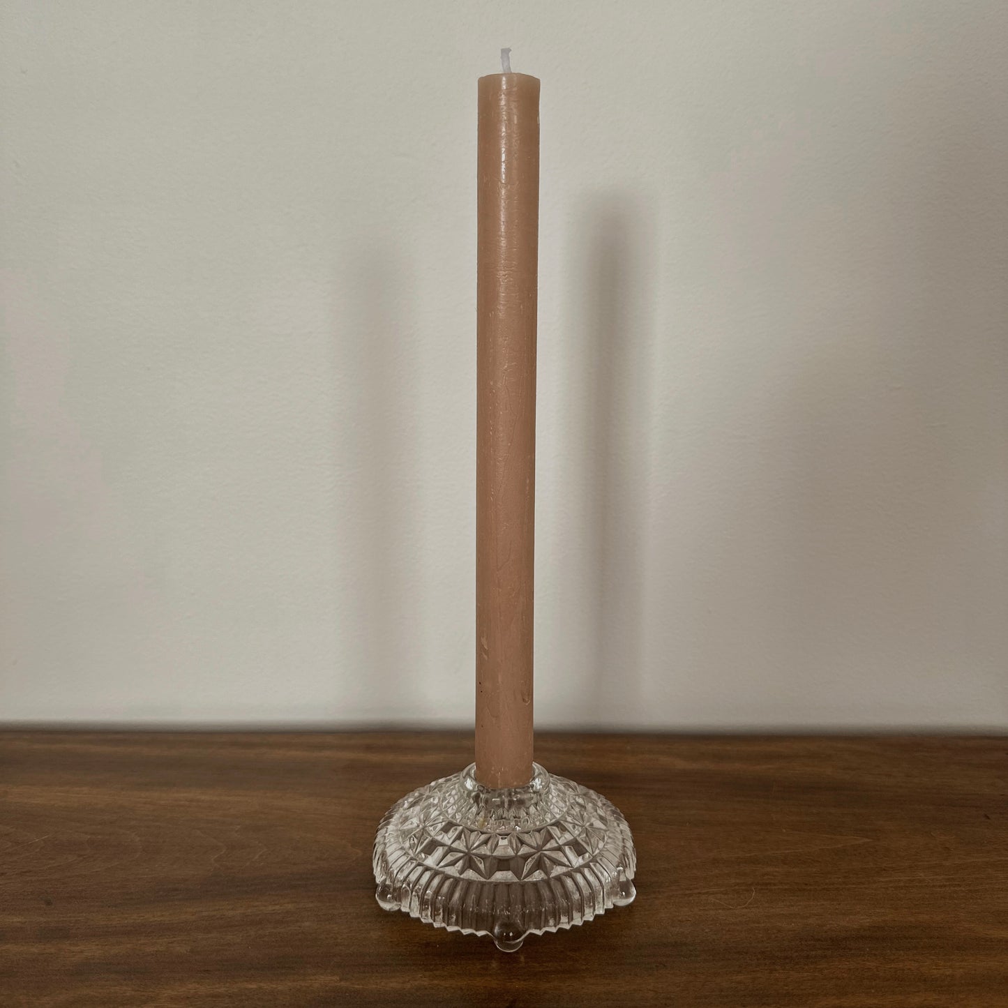 Vintage Pressed Glass Candlestick