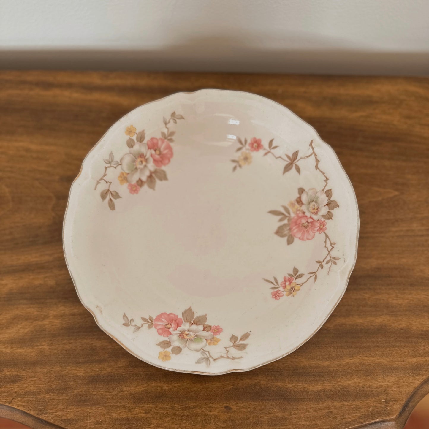 Vintage Edwin M. Knowles Floral Transferware