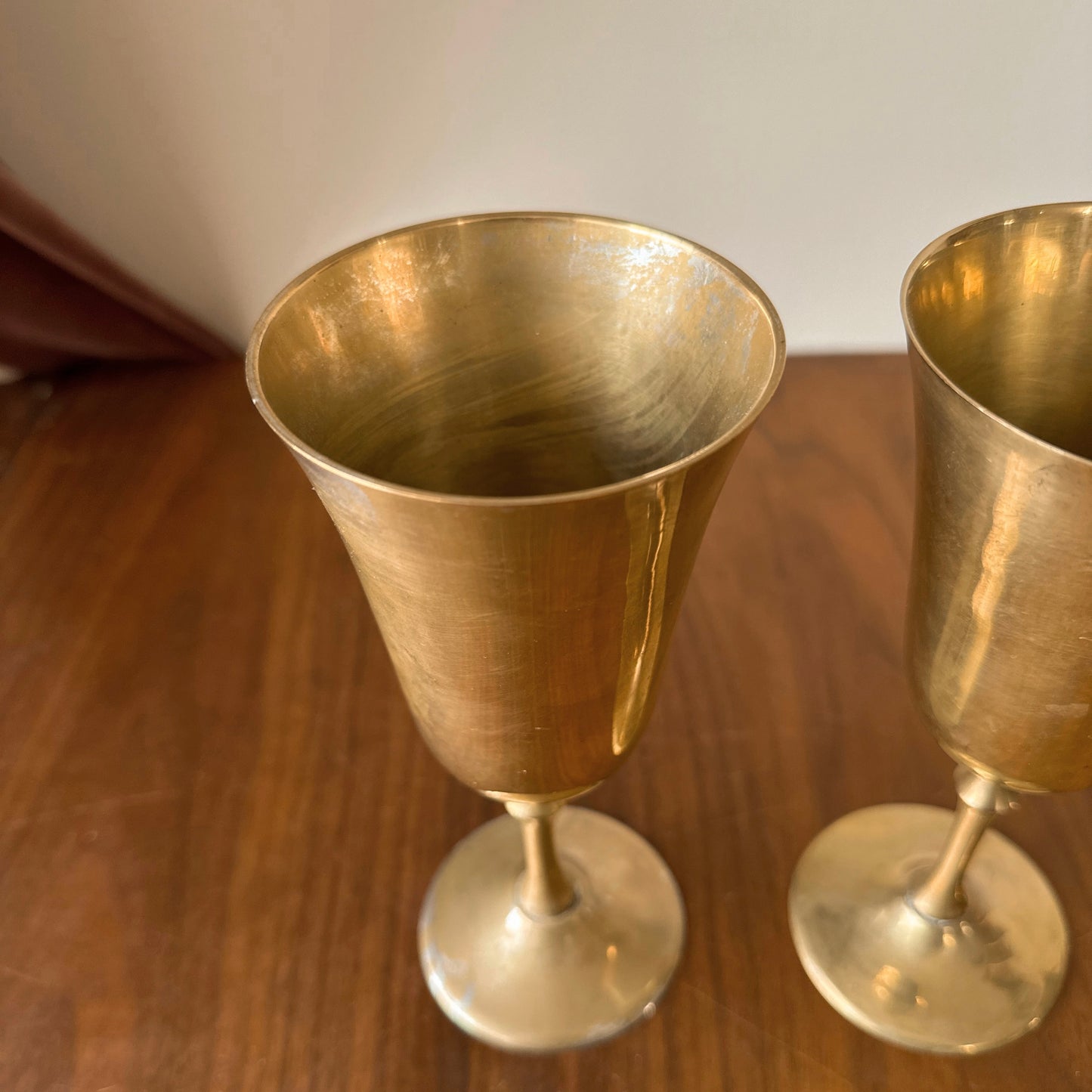 Brass Brushed Goblet Set