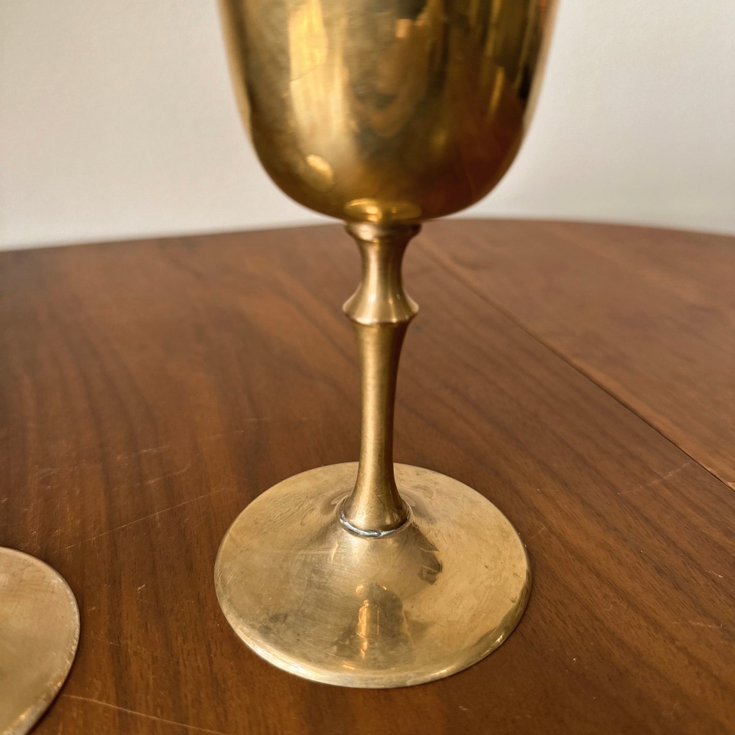 Brass Brushed Goblet Set