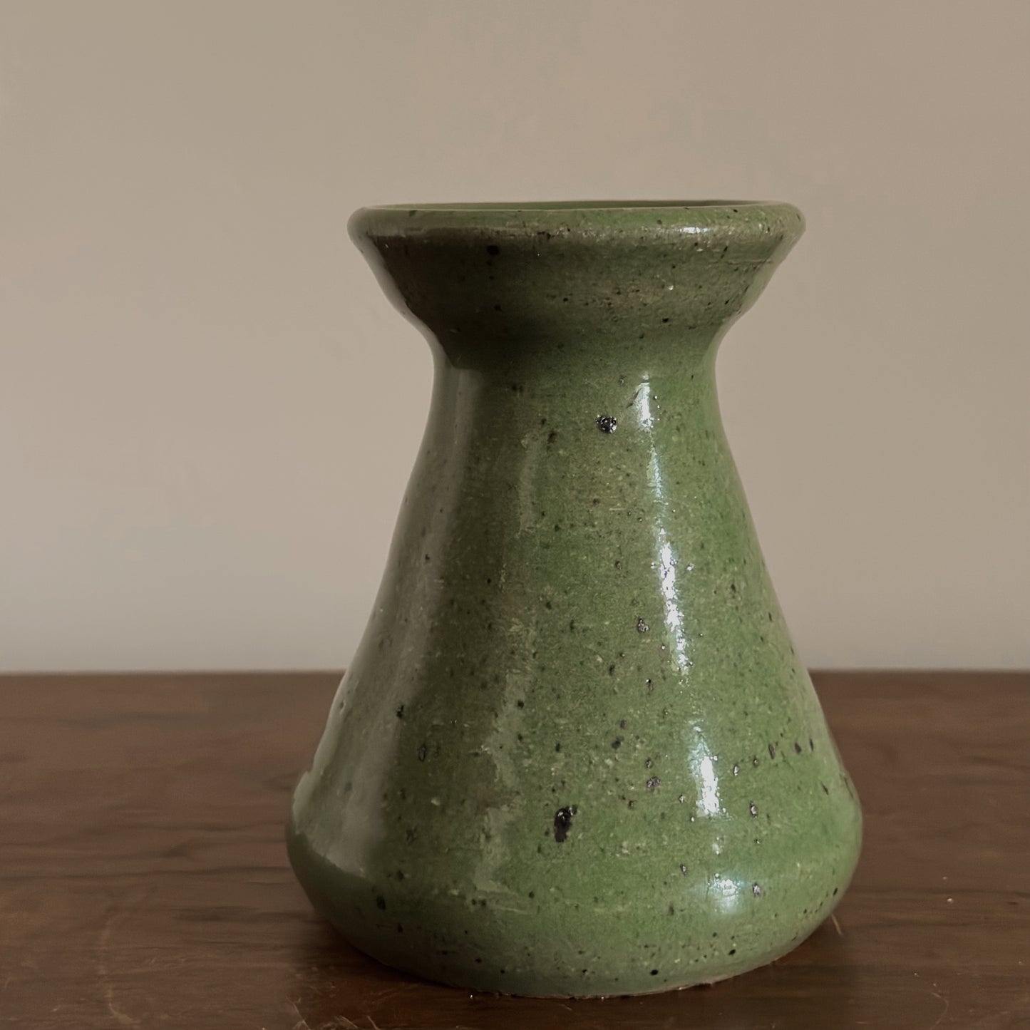 Speckled Teal Green Studio Pottery Vase | Handmade
