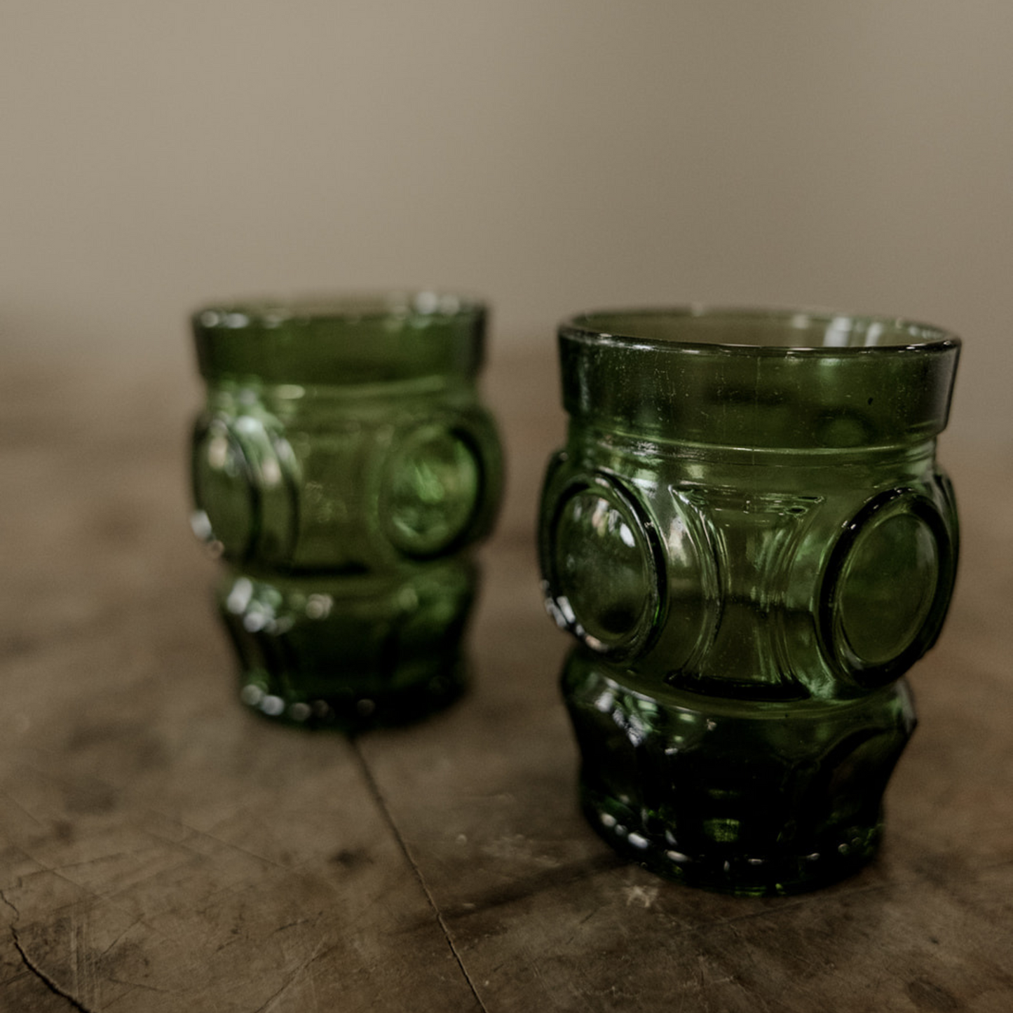 Vintage Emerald Cocktail Glasses