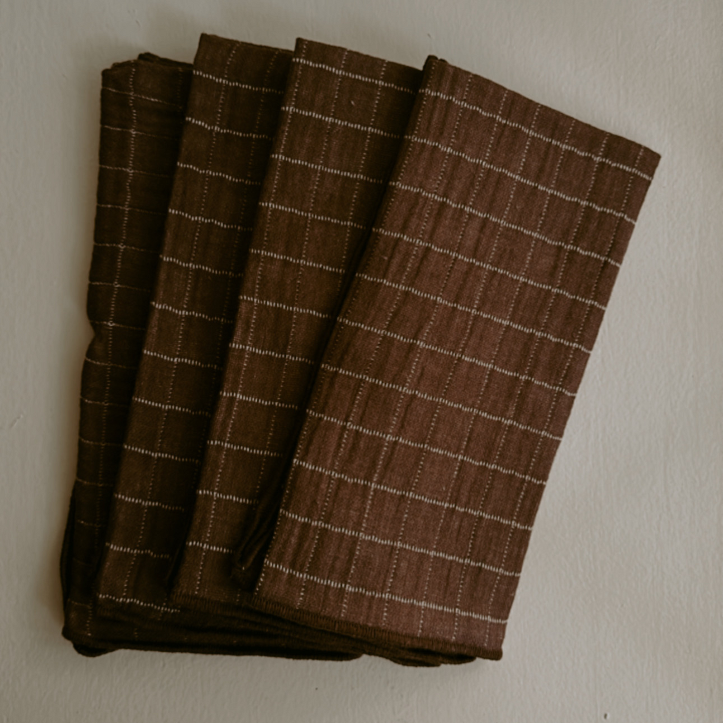 Ash Plum Double Weave Napkins- Set of 4