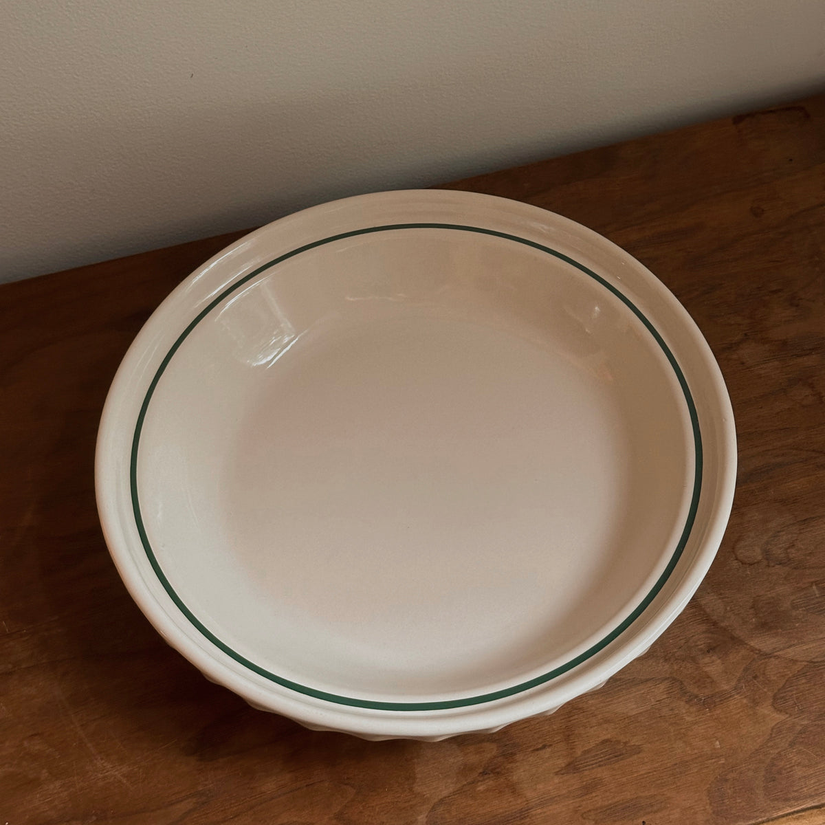 Longaberger Pottery 10" Woven Traditions Heritage Green Pie Baking Plate | Vintage