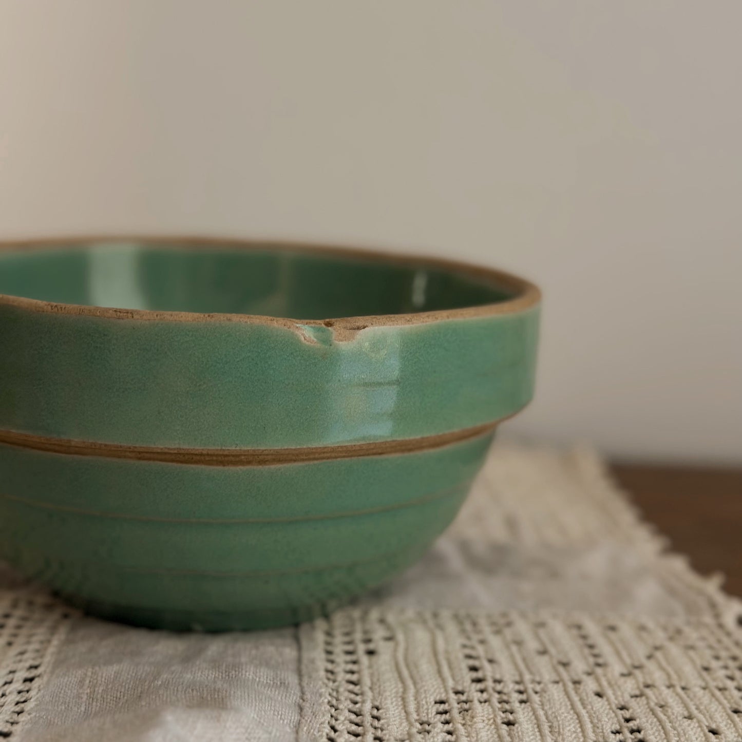 1940s USA Stoneware Mixing Bowl | Vintage