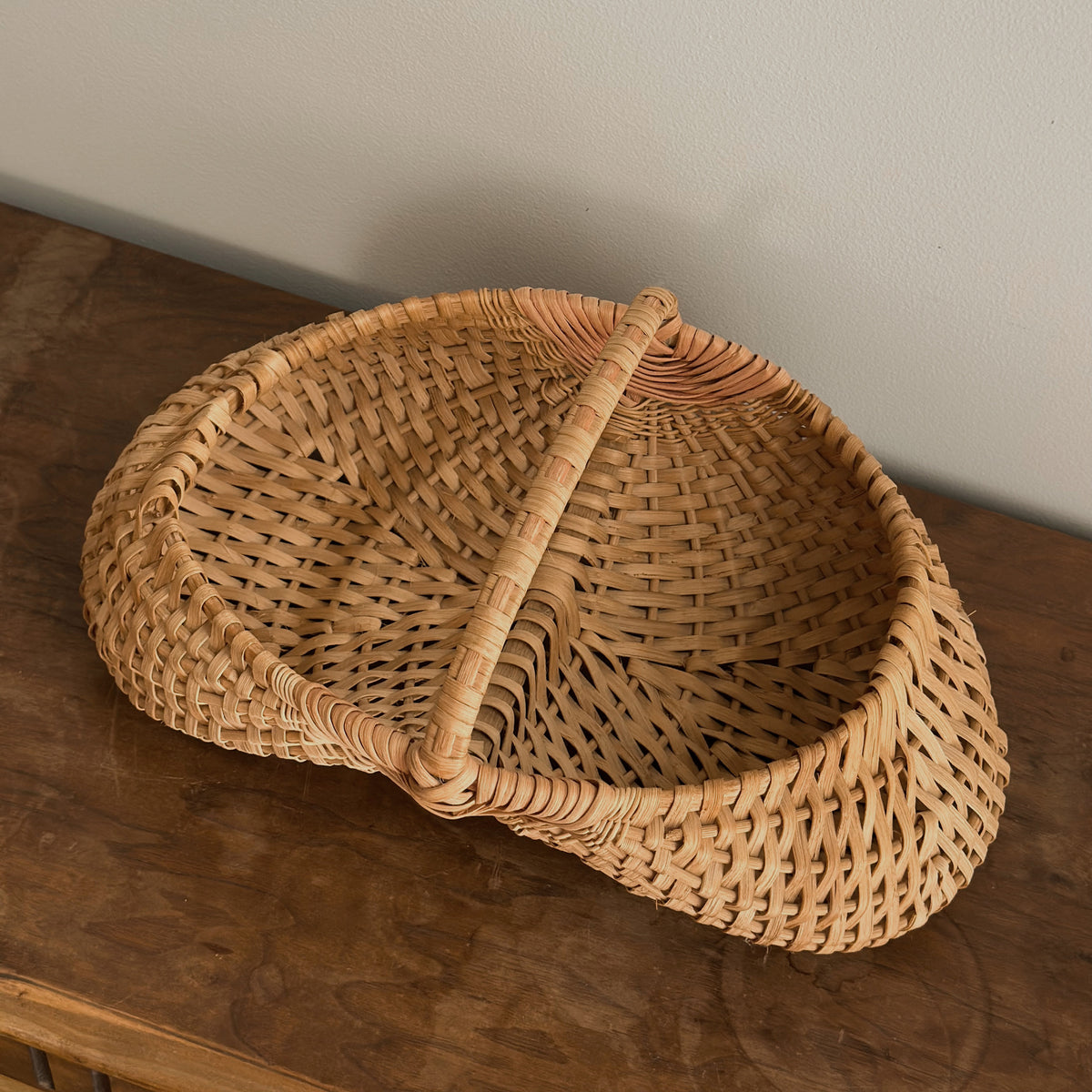 Handwoven Wicker Melon Basket | Vintage