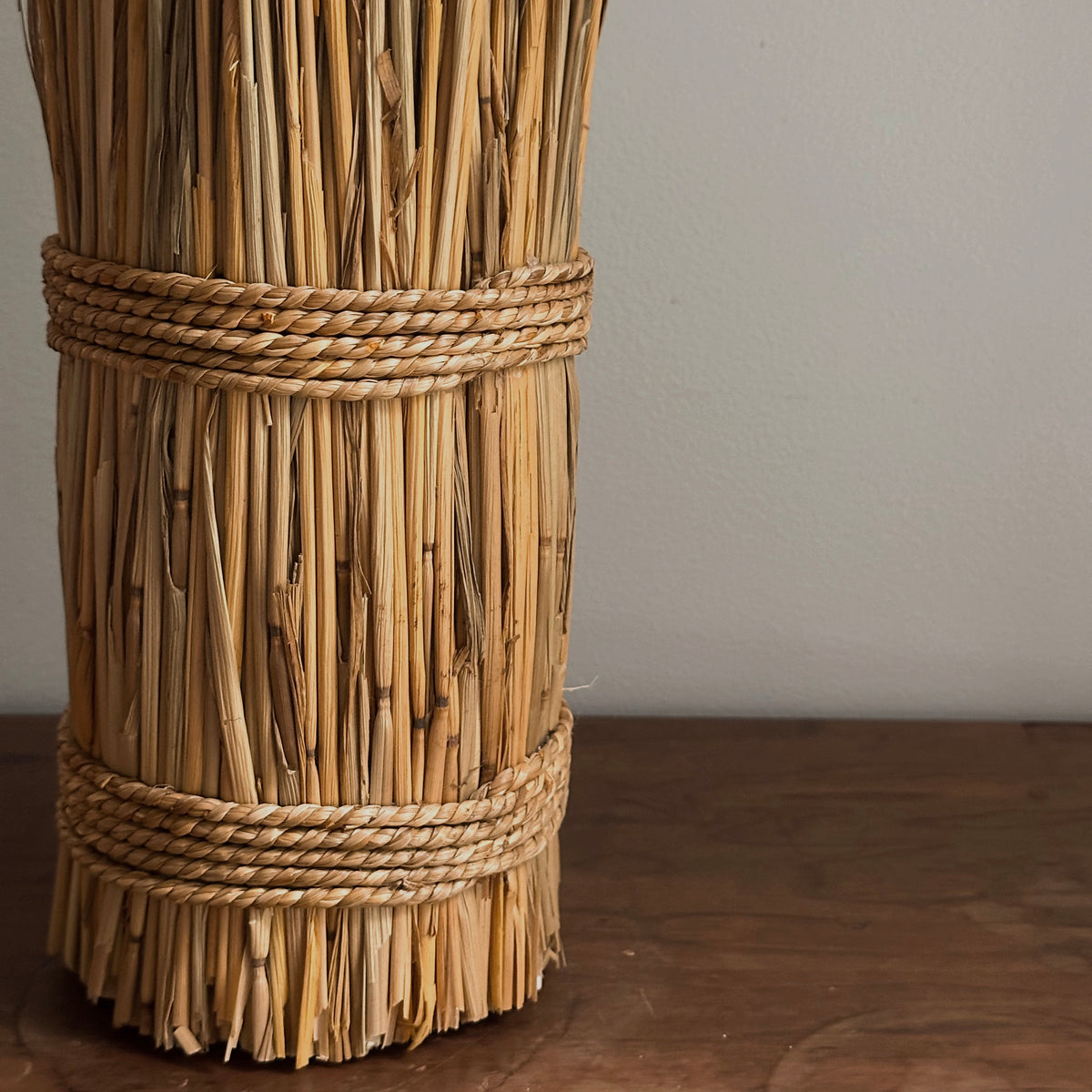 Self-Standing Dried Wheat Sheaf Harvest Bundle