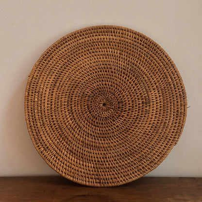 Hand-Woven Rattan Trivet