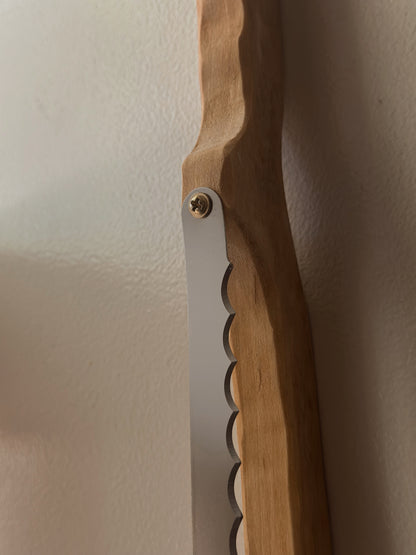 Artisan-Made Bread Knife | Ash Wood