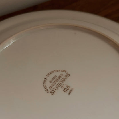Brown Monterrey Floral Stoneware Plate | Vintage