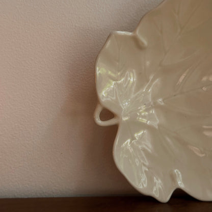Off-White Ceramic Leaf Trays | Vintage | Various Sizing