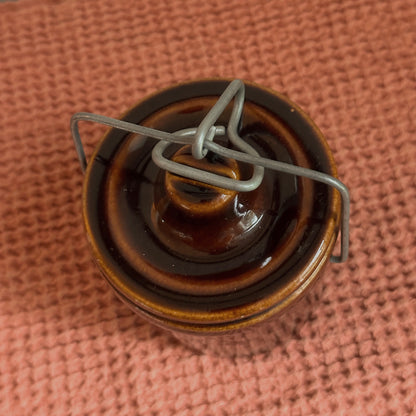 Wire-Bail Glazed Stoneware Crock & Storage Jar | Vintage