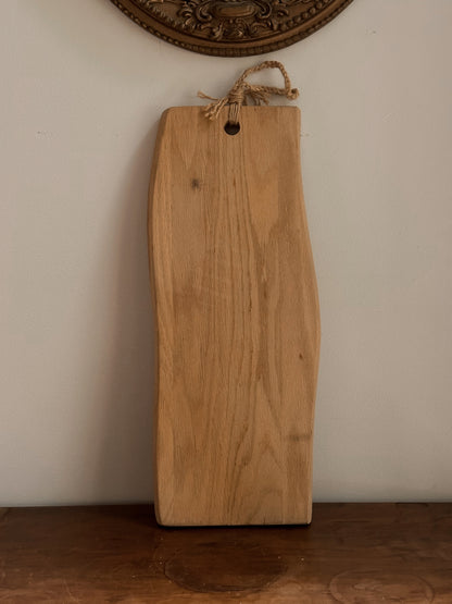 Oak Live-Edge Charcuterie Serving Board & Wall Hanging | Vintage