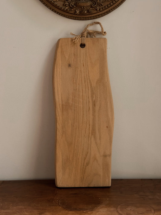 Oak Live-Edge Charcuterie Serving Board & Wall Hanging | Vintage
