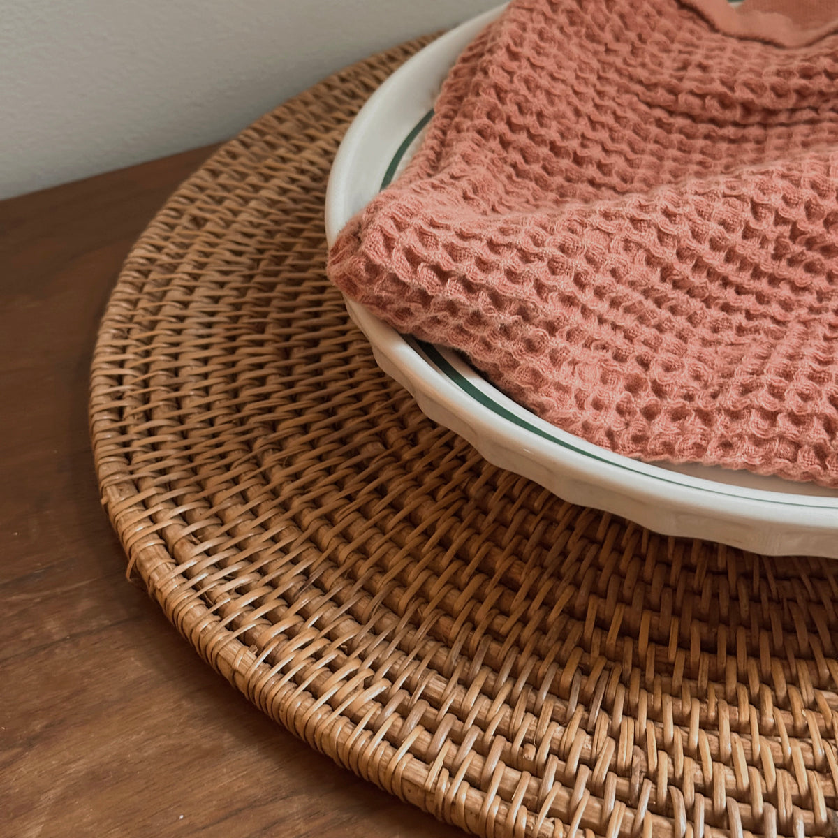 Hand-Woven Rattan Trivet