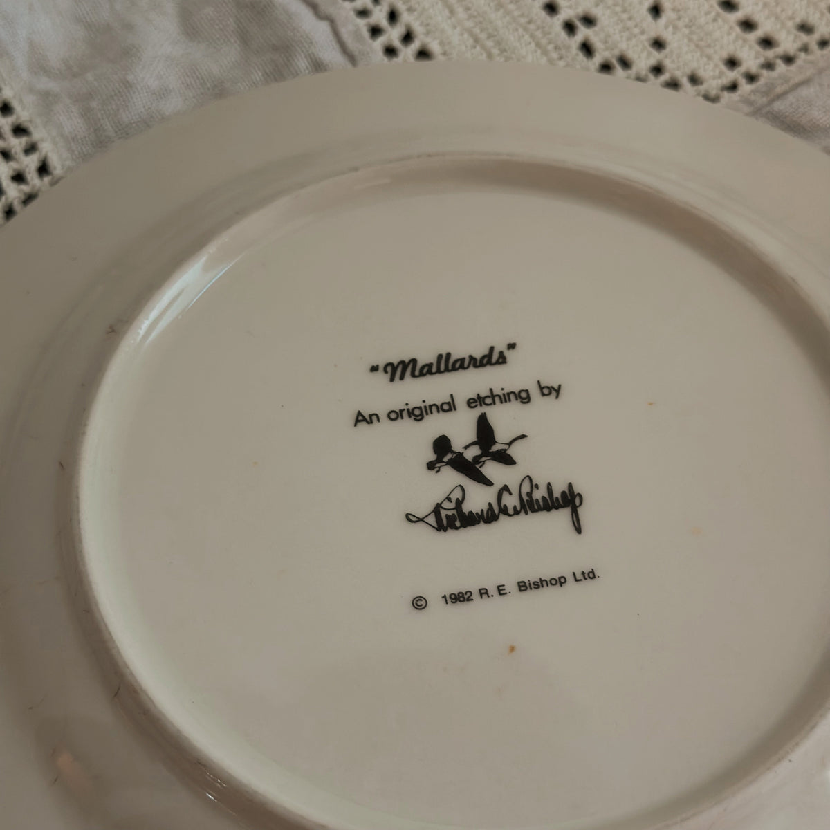 1982 Vintage "Mallards" Waterfowl Stoneware | Richard E. Bishop Dishware (Sold Individually)