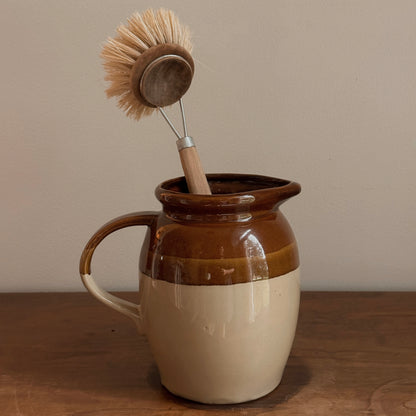 Two-Tone Glazed Stoneware Pitcher | Vintage