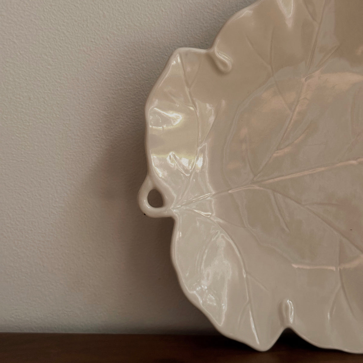 Off-White Ceramic Leaf Trays | Vintage | Various Sizing