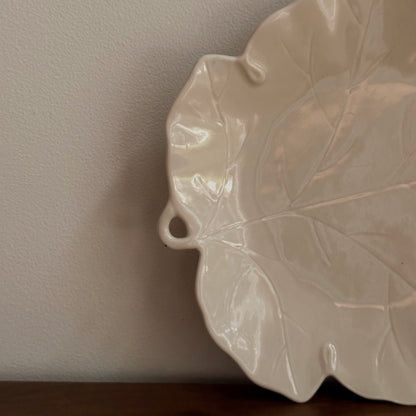 Off-White Ceramic Leaf Trays | Vintage | Various Sizing