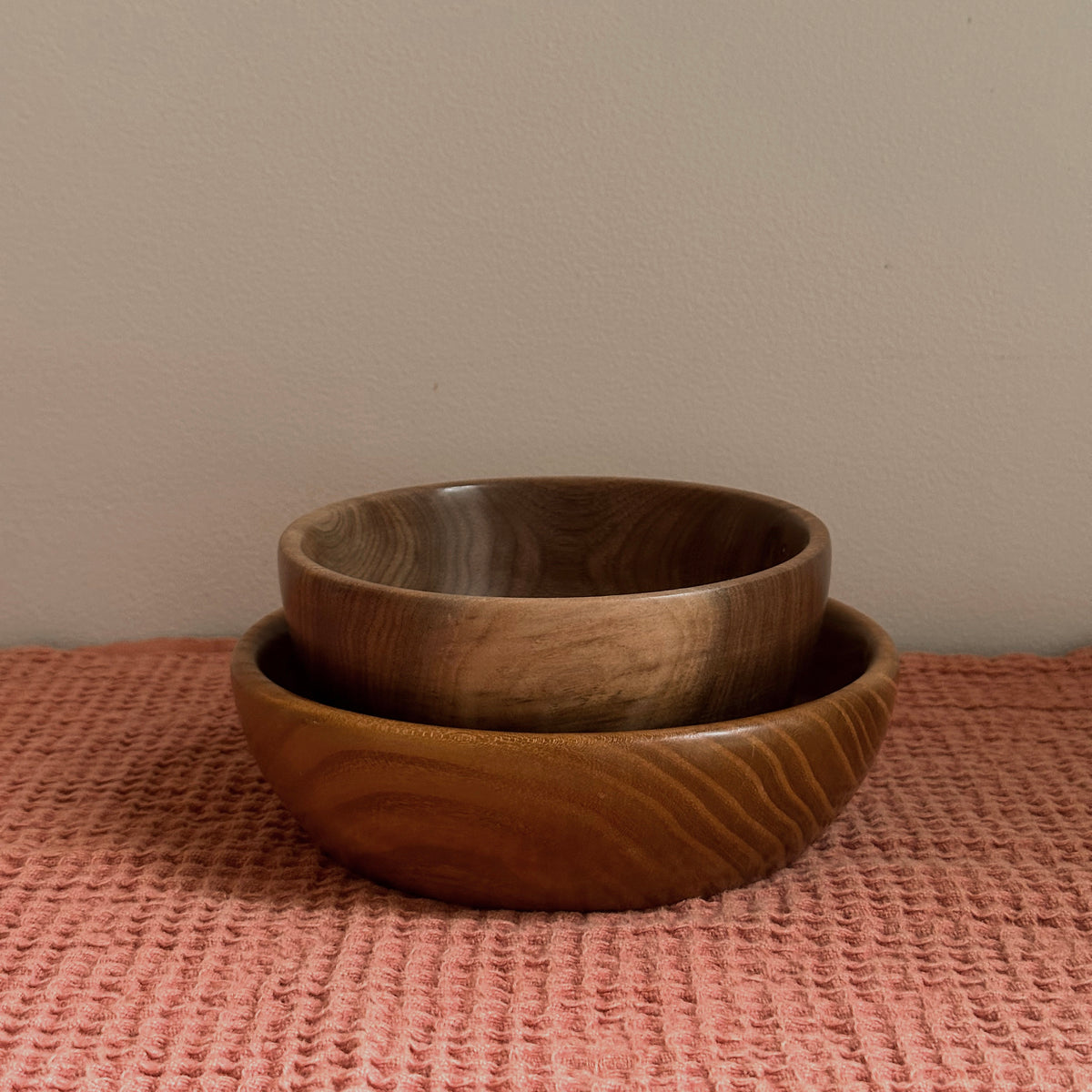 Hand-Turned Wooden Bowls | Solid Walnut & Golden Hardwood