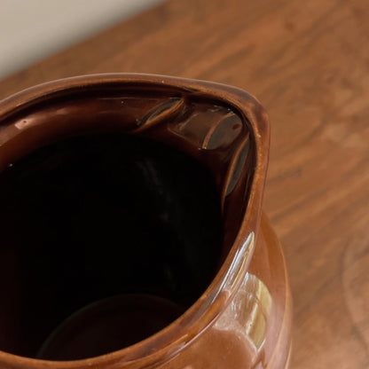 Two-Tone Glazed Stoneware Pitcher | Vintage