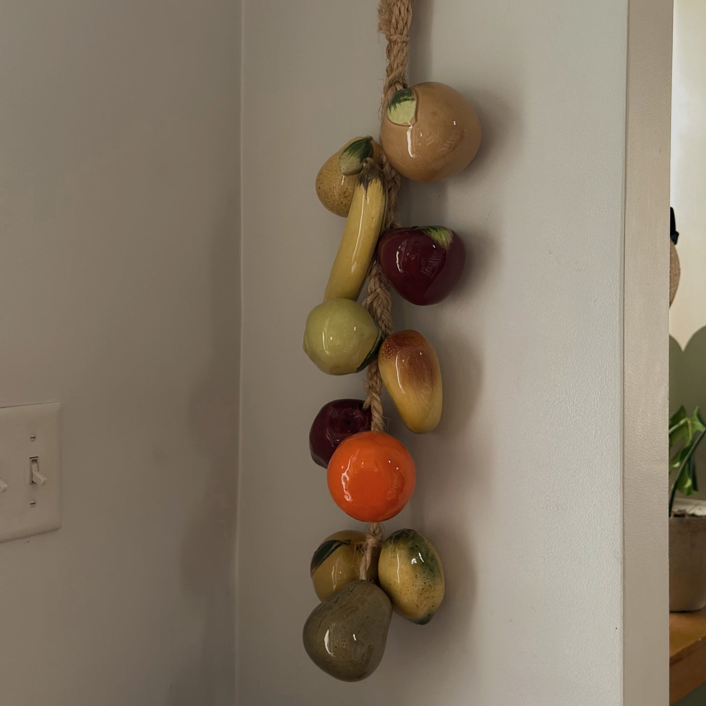 Italian Ceramic Fruit Swag | Vintage