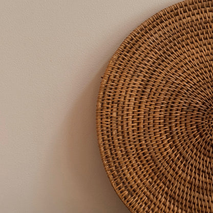 Hand-Woven Rattan Trivet