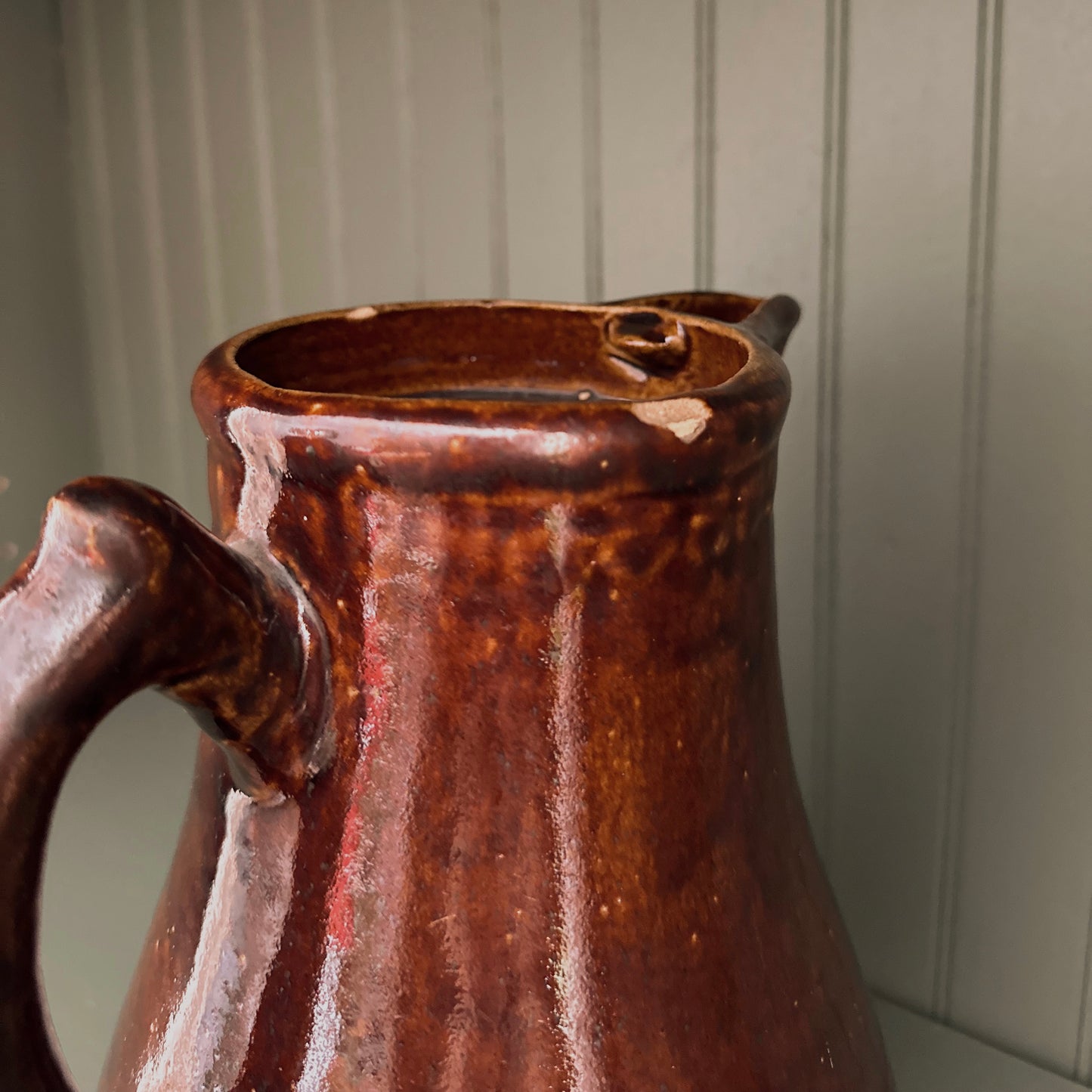 Brown Glazed Utility Pitcher
