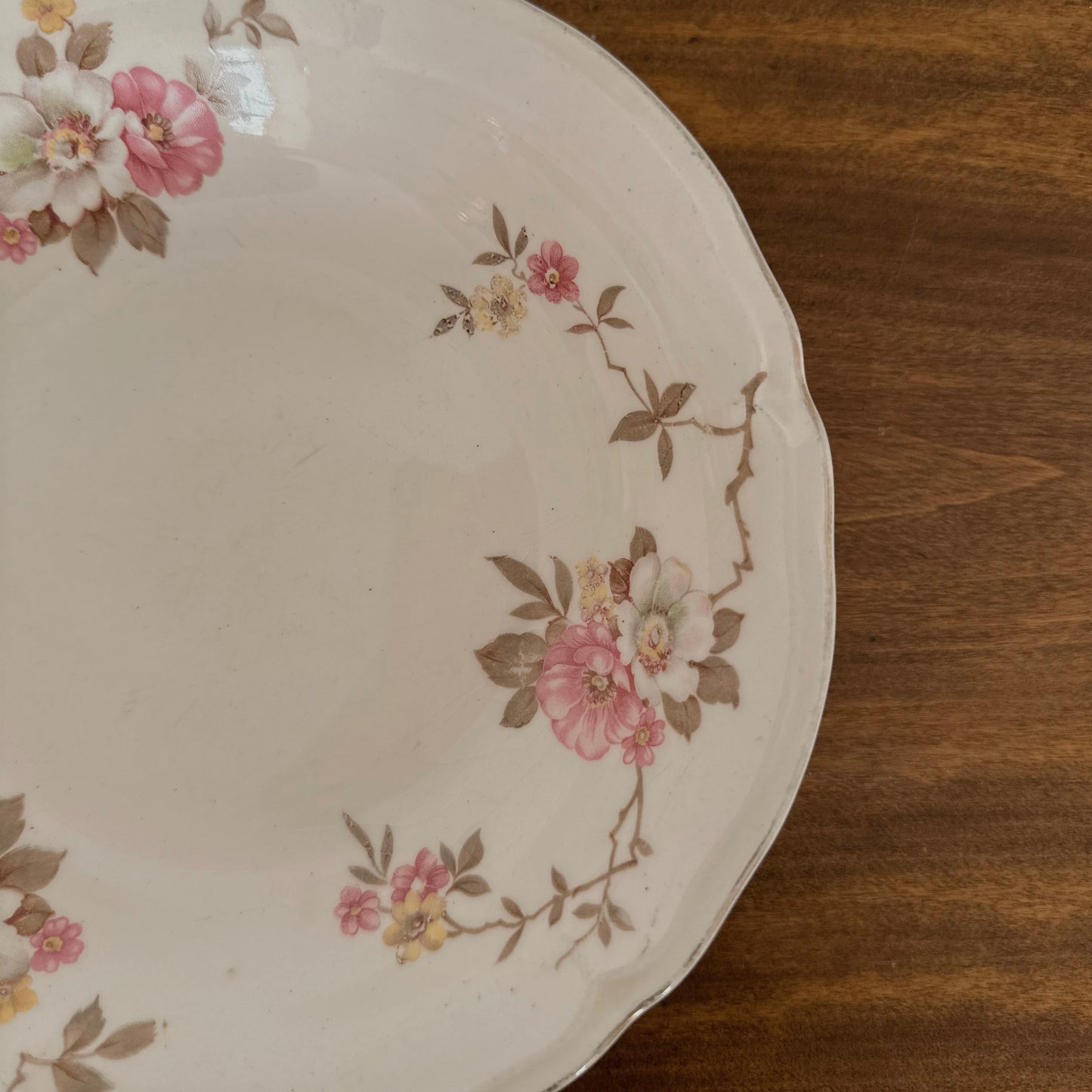 Vintage Edwin M. Knowles Floral Transferware