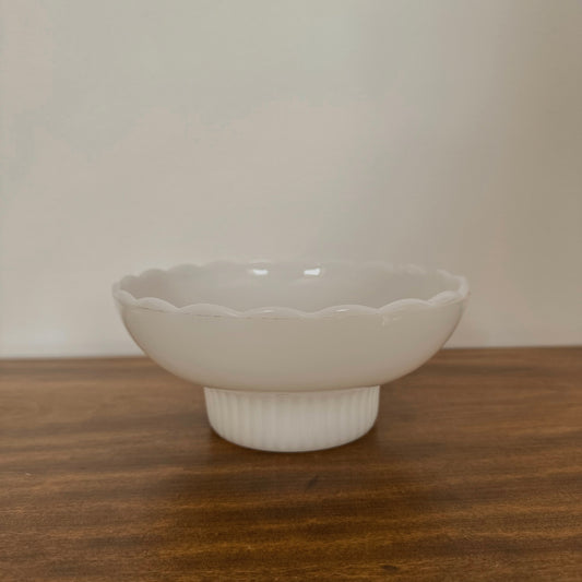 Milk Glass Compote Bowl