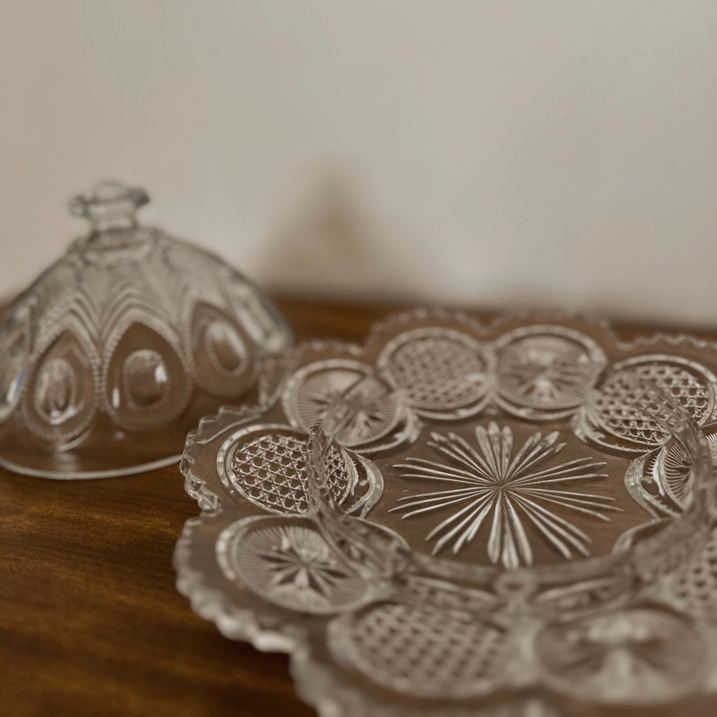 Domed Glass Butter Dish