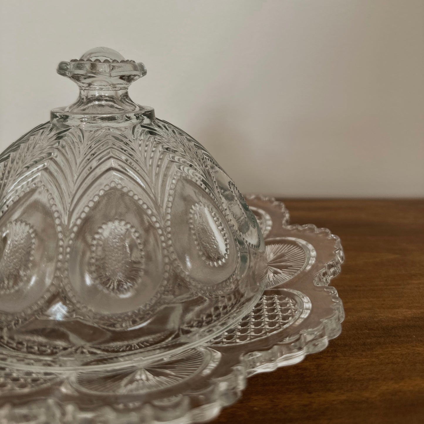 Domed Glass Butter Dish