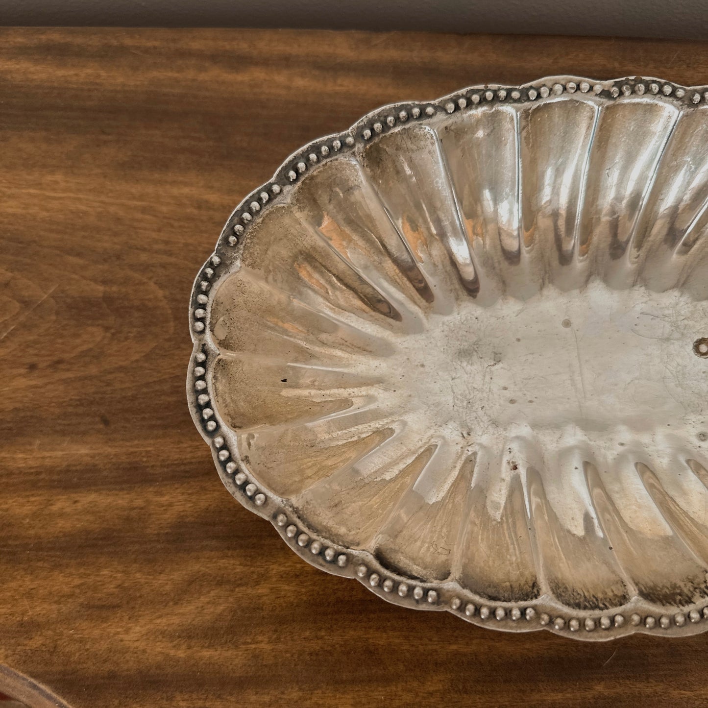 Silver Fluted Dish