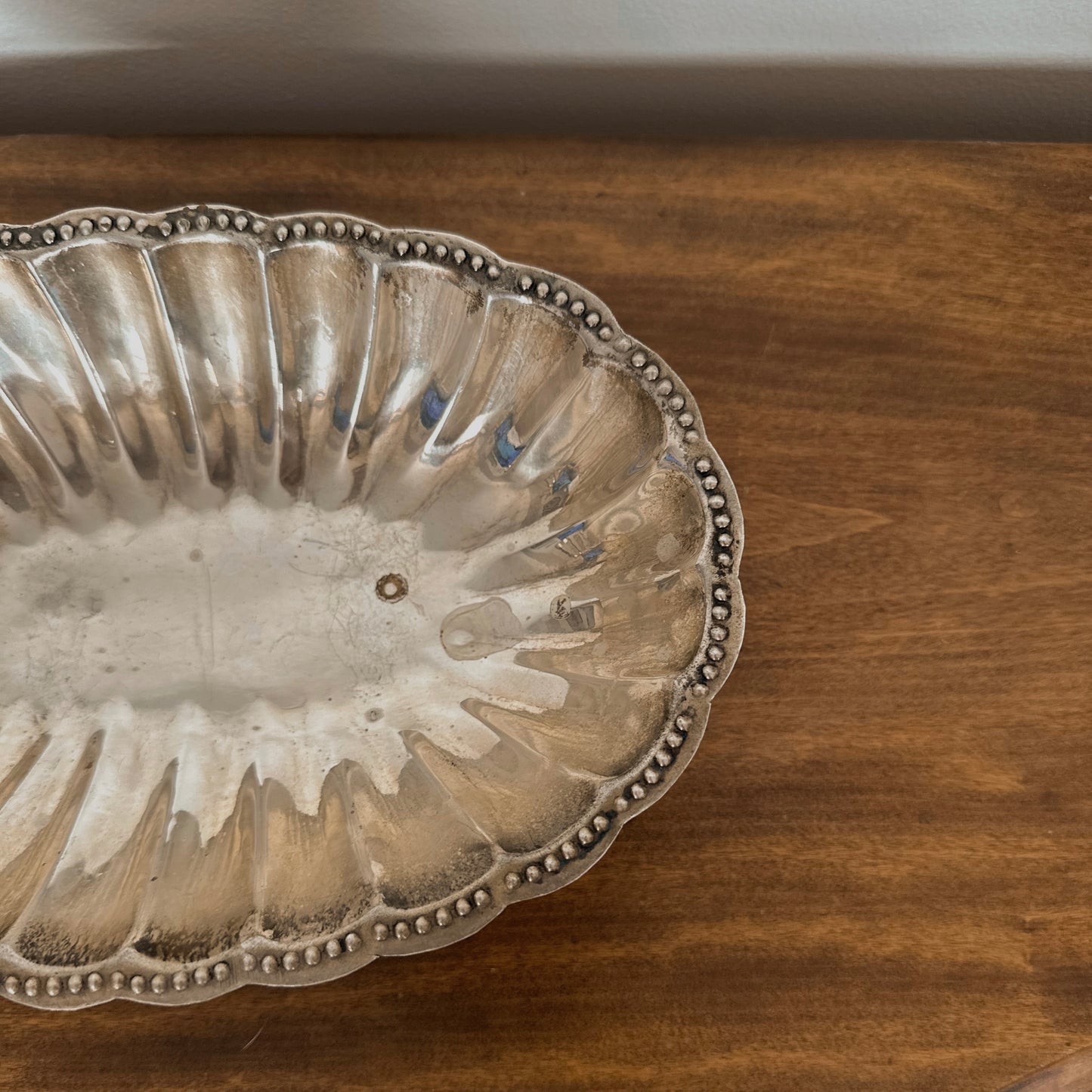 Silver Fluted Dish