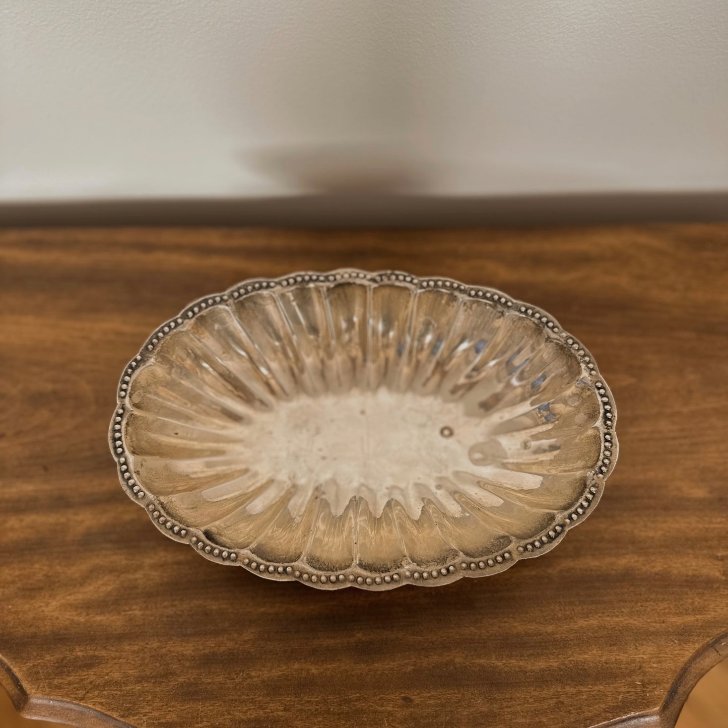 Silver Fluted Dish