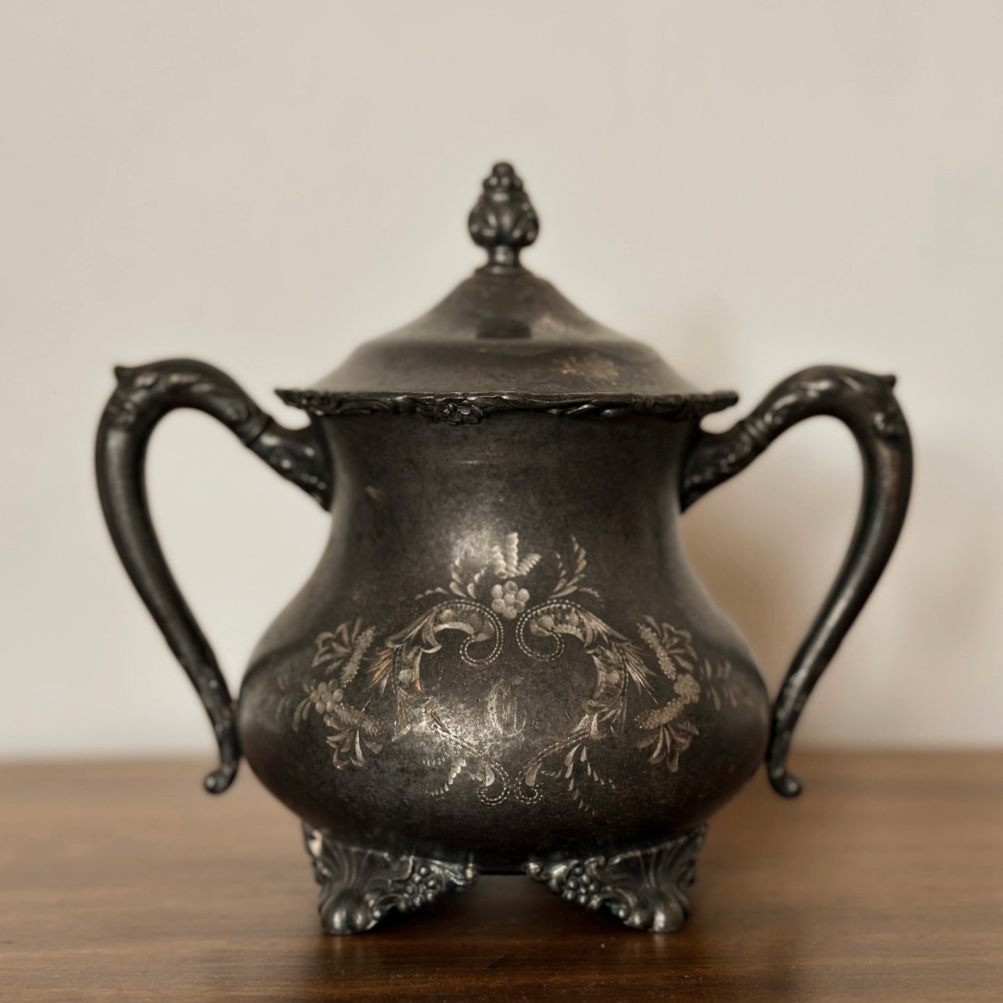 The Wallace Bro’s Floral Repoussé Set | Sugar & Creamer