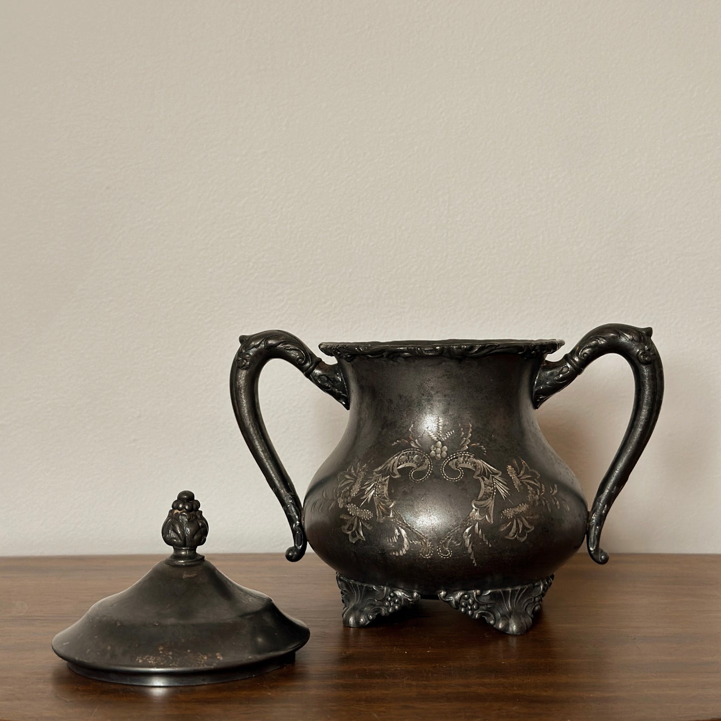 The Wallace Bro’s Floral Repoussé Set | Sugar & Creamer