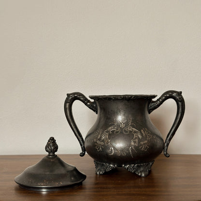 The Wallace Bro’s Floral Repoussé Set | Sugar & Creamer