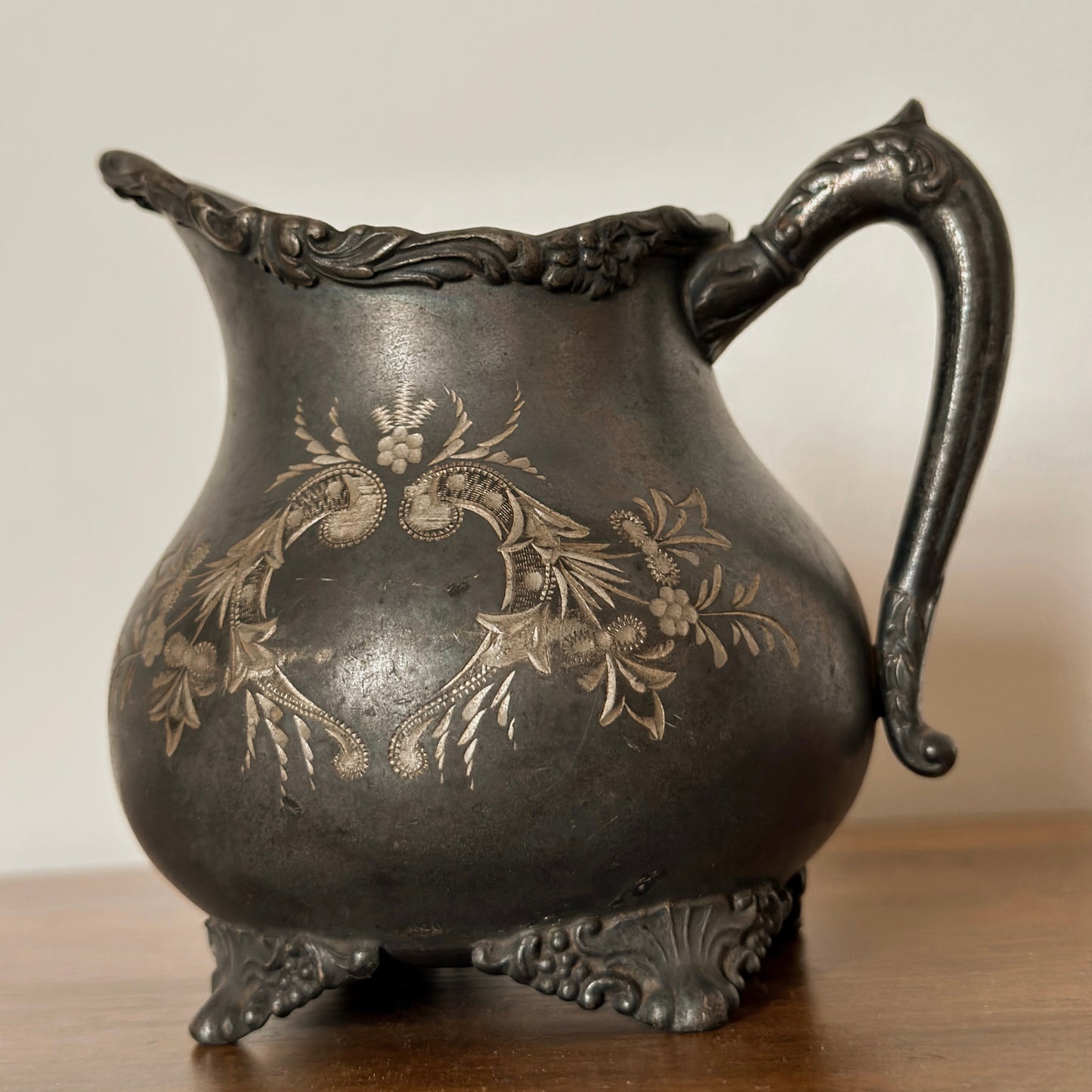 The Wallace Bro’s Floral Repoussé Set | Sugar & Creamer