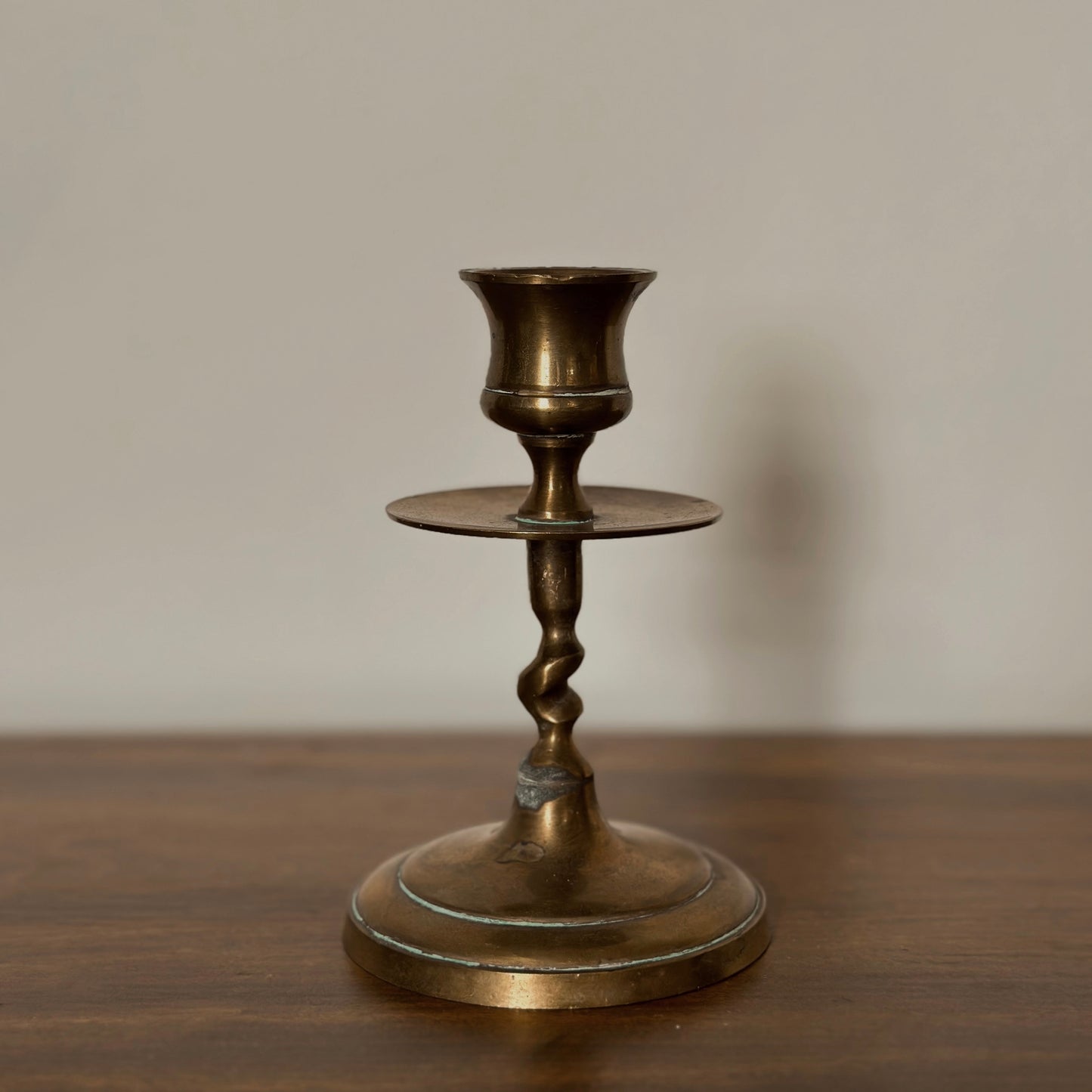 Barley Twist Brass Candlesticks (Pair)