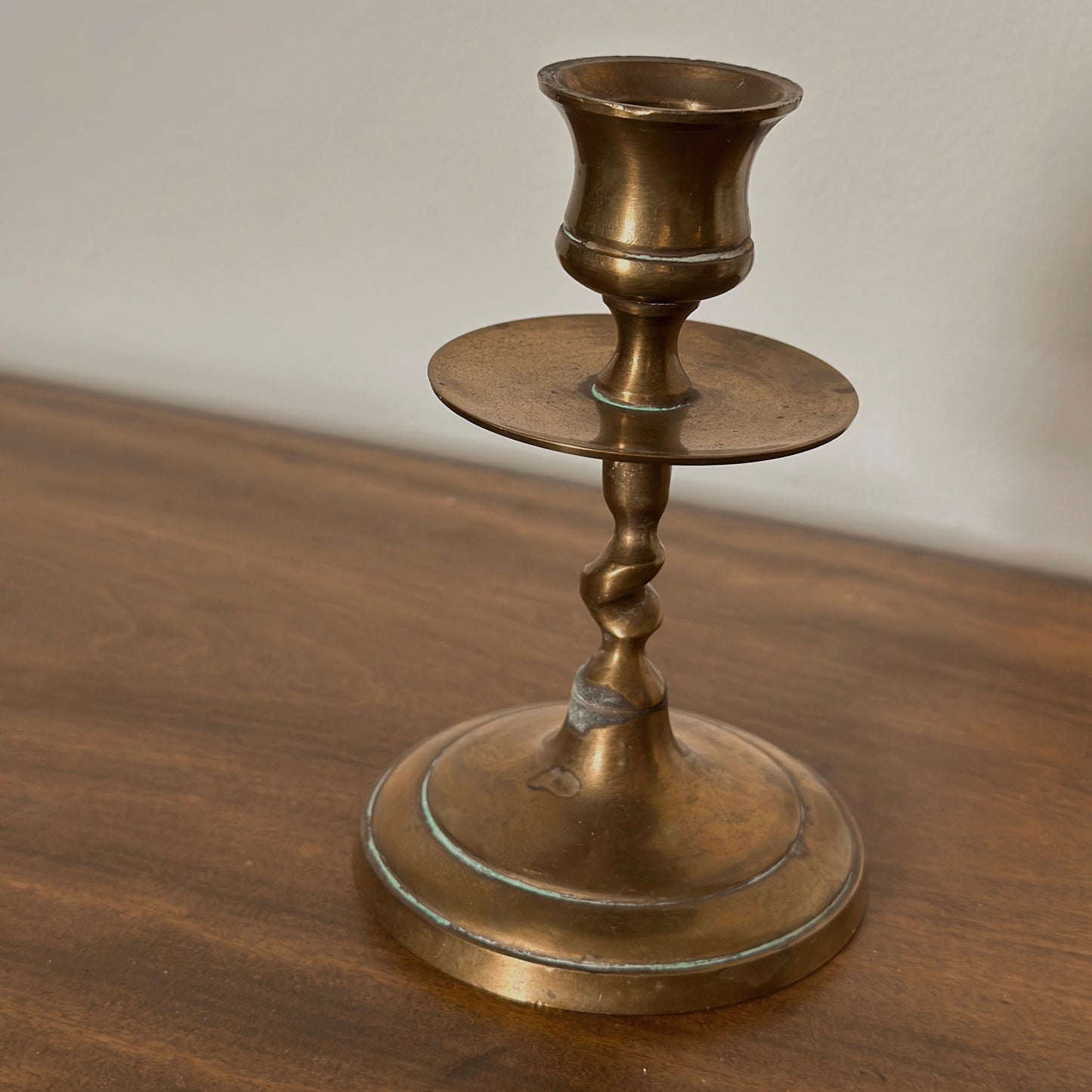 Barley Twist Brass Candlesticks (Pair)