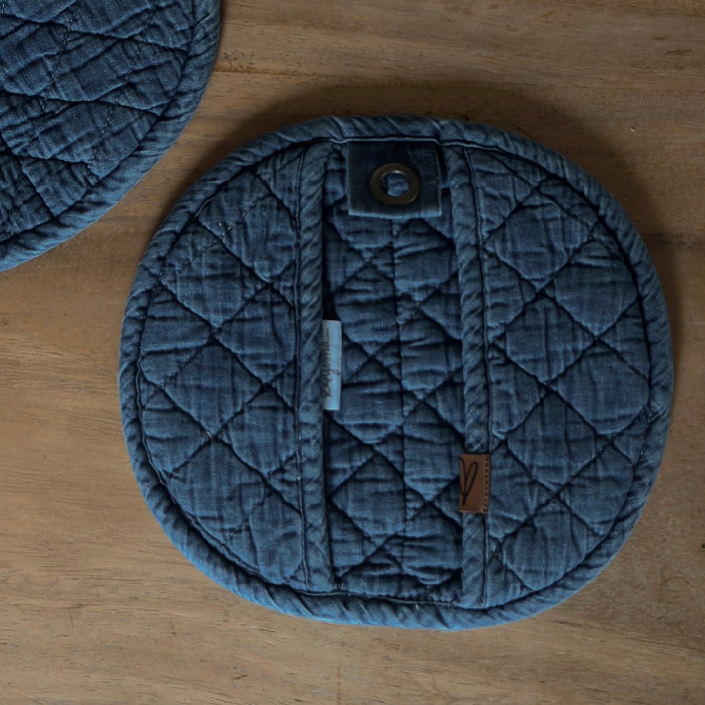 Quilted Denim Pot Holders | Set of Two