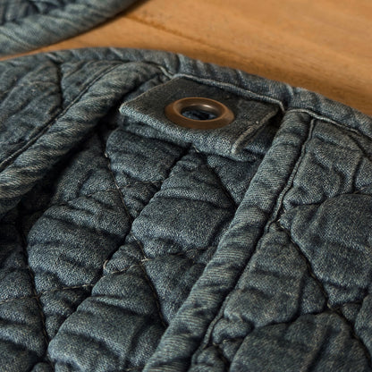 Quilted Denim Pot Holders | Set of Two