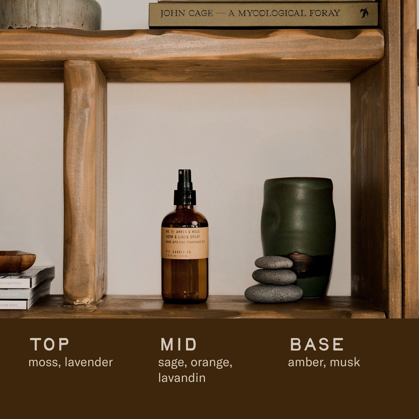 Amber & Moss Room + Linen Spray | PF Candle Co