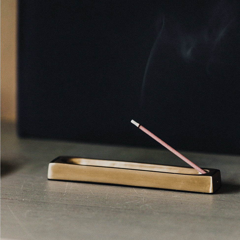 Petite Brass Incense Holder | Rectangle