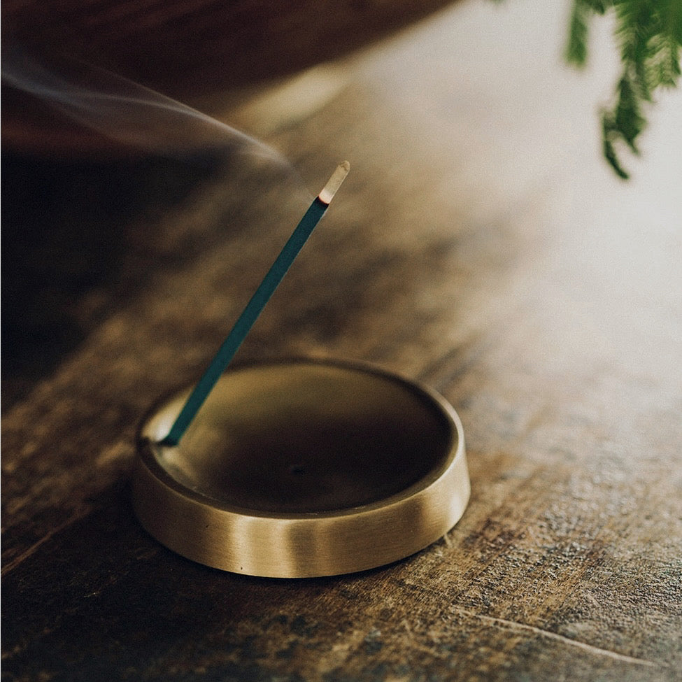 Petite Brass Incense Holder | Round