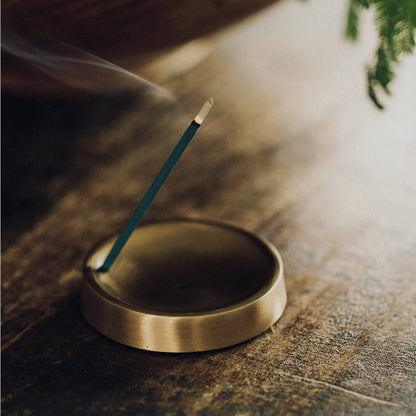 Petite Brass Incense Holder | Round