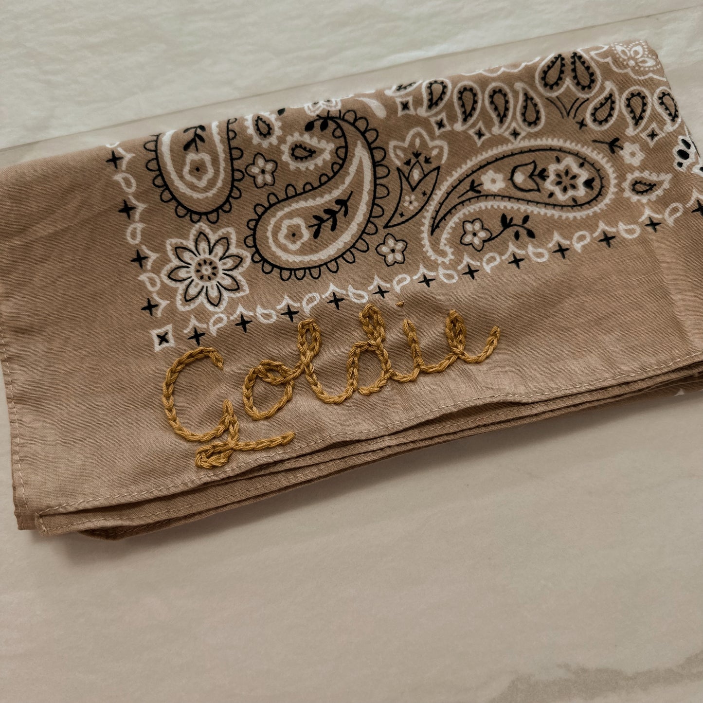 Custom Chain Stitched Bandana | READ DESCRIPTION